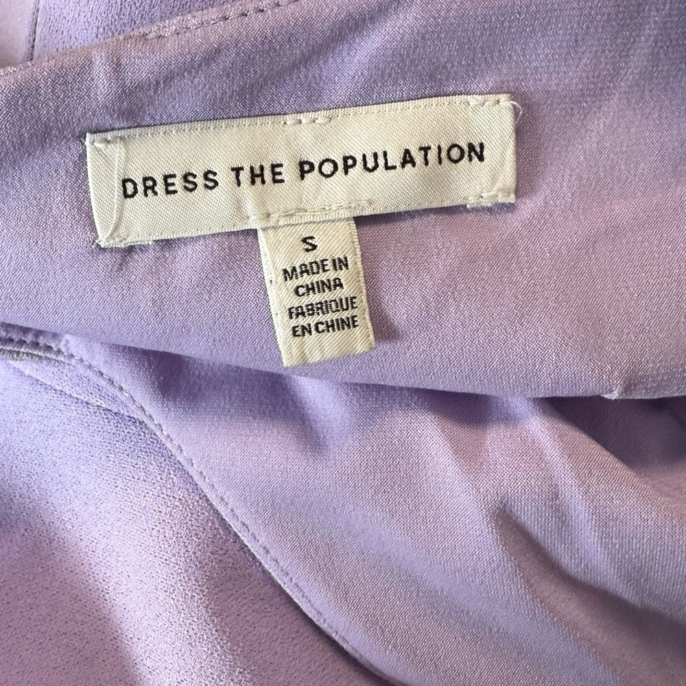 The Population One Shoulder Lavender Dress - Picture 4 of 7